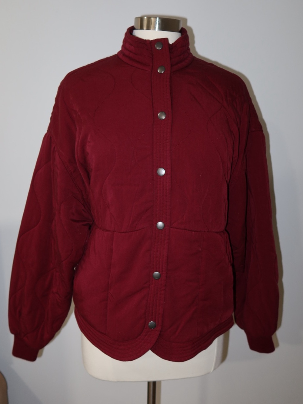 BLANKNYC Red Quilted Bomber Jacket